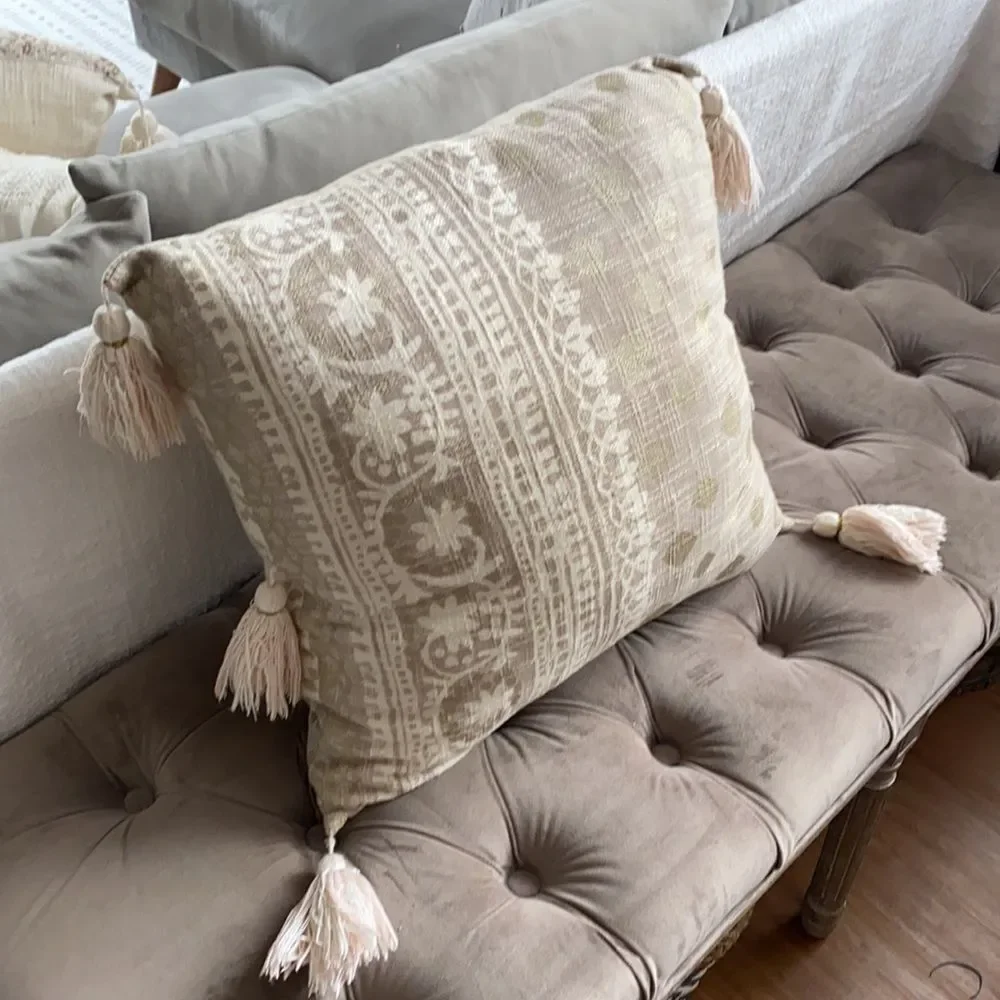 Anthropologie Tasseled Constance Pillow Case - Picture 7 of 12